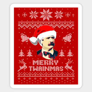 Mark Twain Merry Twainmas Sticker